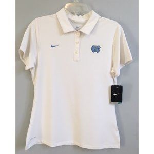 Nike Dri-Fit UNC Tar Heels White Polo Shirt